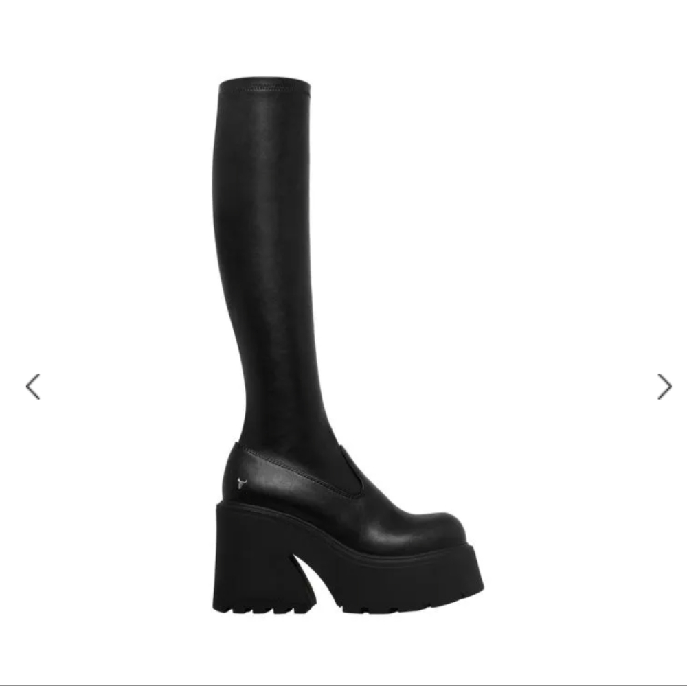 Windsor Smith Black Stretch Sock Boot